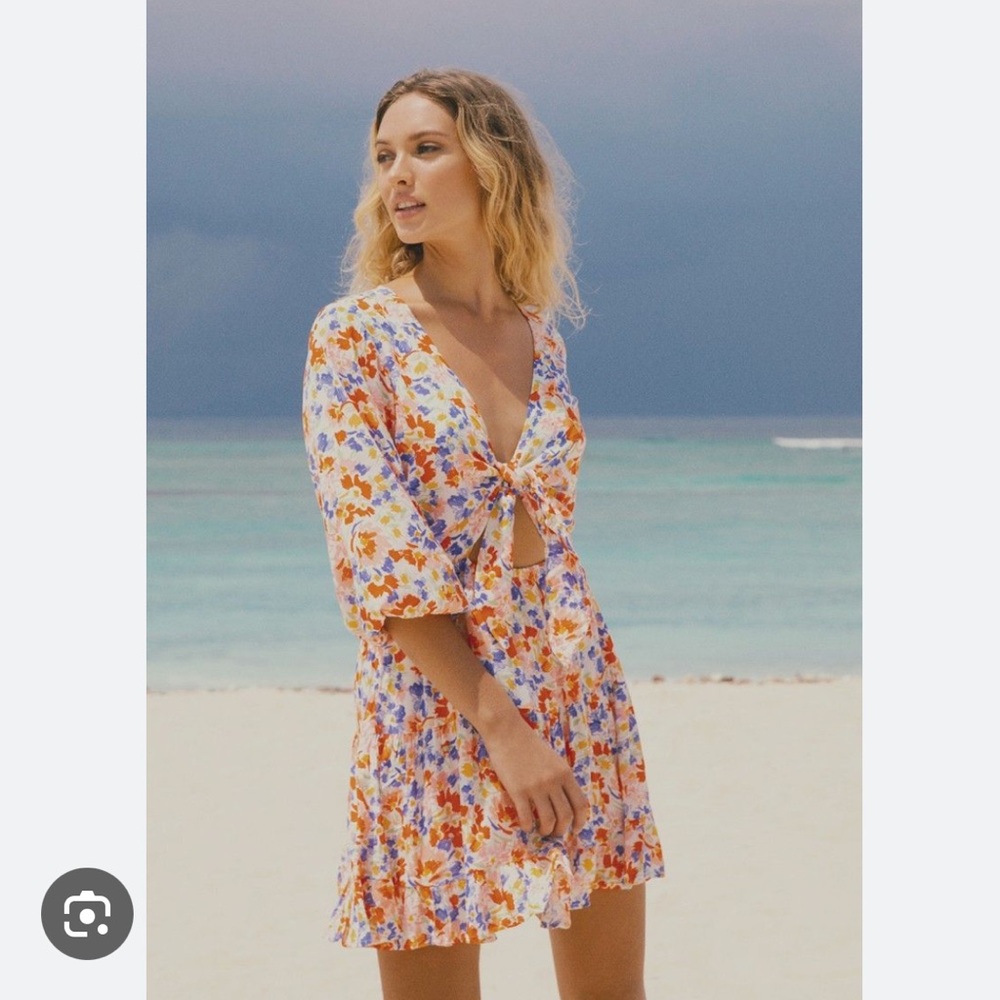 LSPACE size medium stay golden dress in flowers NEVER WORN